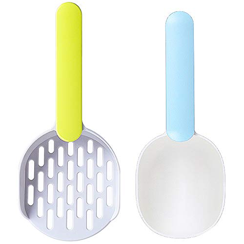 FANDE Pala para Arena de Gato, Pala de Alimentación de Mascota, Cuchara para Gatos, Pala de Comida para Gatos, para la Mayoría de los Tipos de Arena de Gato (2 Piezas)