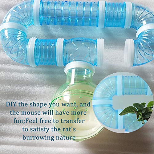FANDE Túnel de Hámster, 8pcs Hámster Tubo Play Túnel Tubo Hámster del Tubo Manguera de Jaula Externa Juguetes para Animales pequeños túnel Conectado para Hámster de Ratón