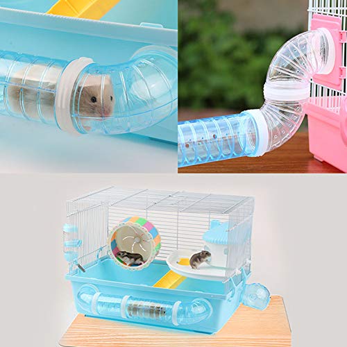 FANDE Túnel de Hámster, 8pcs Hámster Tubo Play Túnel Tubo Hámster del Tubo Manguera de Jaula Externa Juguetes para Animales pequeños túnel Conectado para Hámster de Ratón