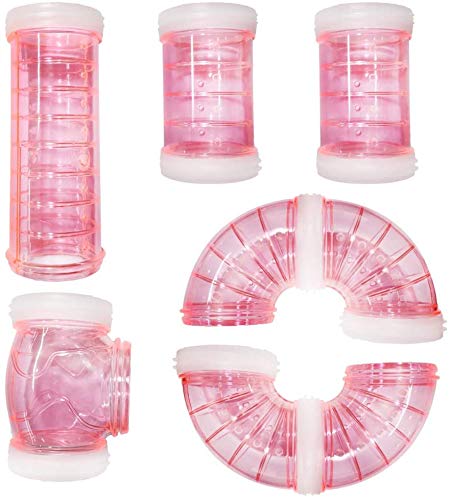 FANDE Túnel de Hámster, 8pcs Hámster Tubo Play Túnel Tubo Hámster del Tubo Manguera de Jaula Externa Juguetes para Animales pequeños túnel Conectado para Hámster de Ratón