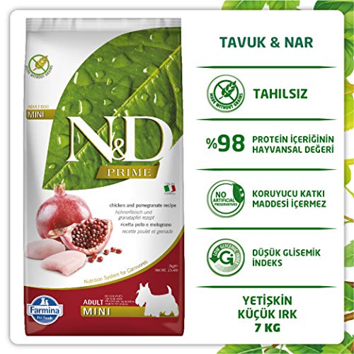 Farmina - Farmina N&D Pollo y Granada Adult Mini Grain Free - 1057 - 7 Kg.
