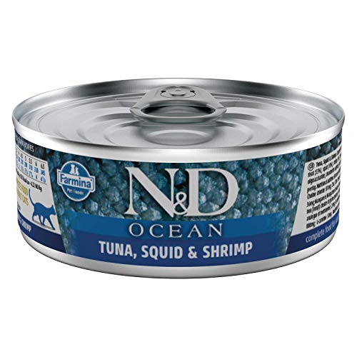 Farmina Natural & Delicious feline Ocean con Spigola, Sardine e Gamberetti 80 gr umido