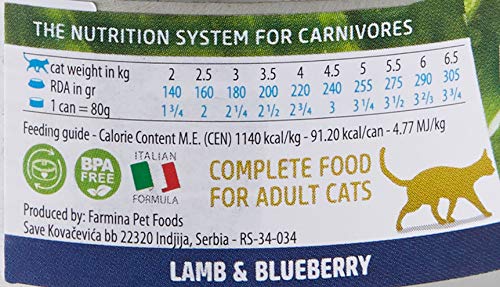 Farmina Natural & Delicious feline Prime con Agnello e Mirtilli 80 gr umido