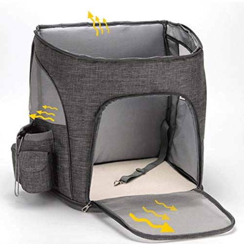 Fashion Mochila de excursiones para Mascotas Perros de Gato Transpirable Paquete de Comida portátil Dos Mochilas Grandes (Color : A)