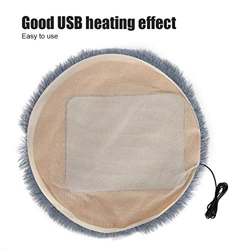 Fdit Alfombrilla térmica para Gatos, Alfombrilla térmica eléctrica USB para Mascotas, Alfombrilla térmica Impermeable Segura para Mascotas, Alfombrilla térmica para Perros pequeños, Gatos(Gris-Plata)