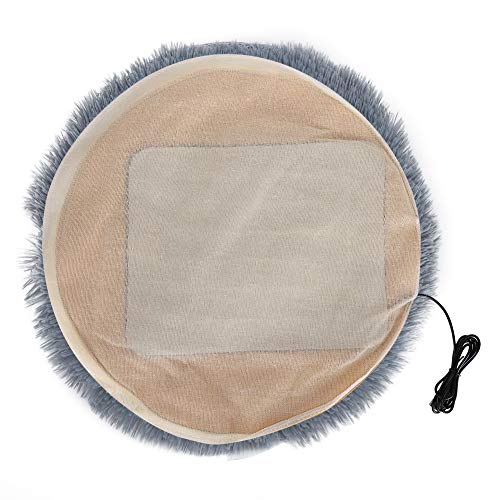 Fdit Alfombrilla térmica para Gatos, Alfombrilla térmica eléctrica USB para Mascotas, Alfombrilla térmica Impermeable Segura para Mascotas, Alfombrilla térmica para Perros pequeños, Gatos(Gris-Plata)