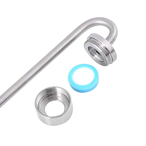 Fdit Dióxido de Carbono Acero Inoxidable Difusor atomizador para Plantas del Acuario Peces (M) M (250 mm)