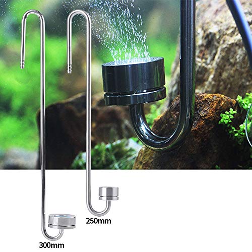 Fdit Dióxido de Carbono Acero Inoxidable Difusor atomizador para Plantas del Acuario Peces (M) M (250 mm)