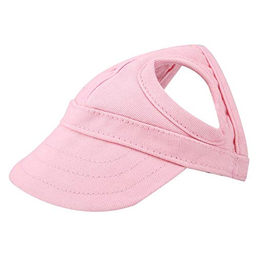 Fdit Gorra de béisbol para mascotas, perro, gato, para exteriores, con tiras ajustables, para verano, viajes, deportes, paquete múltiple, color rosa