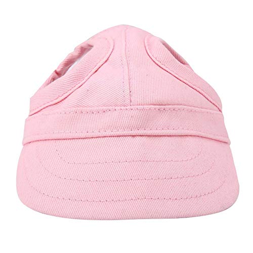 Fdit Gorra de béisbol para mascotas, perro, gato, para exteriores, con tiras ajustables, para verano, viajes, deportes, paquete múltiple, color rosa
