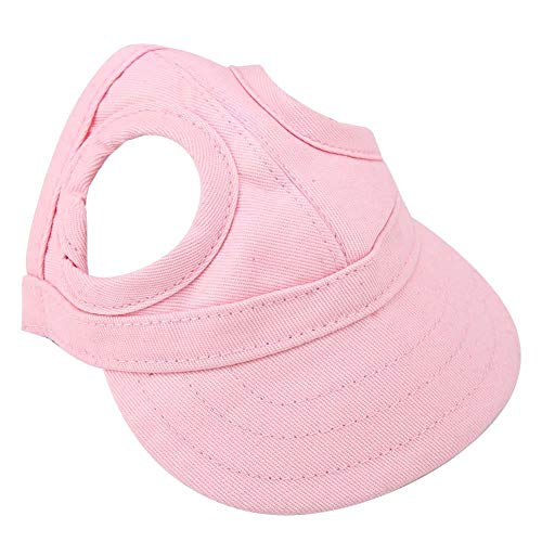 Fdit Gorra de béisbol para mascotas, perro, gato, para exteriores, con tiras ajustables, para verano, viajes, deportes, paquete múltiple, color rosa