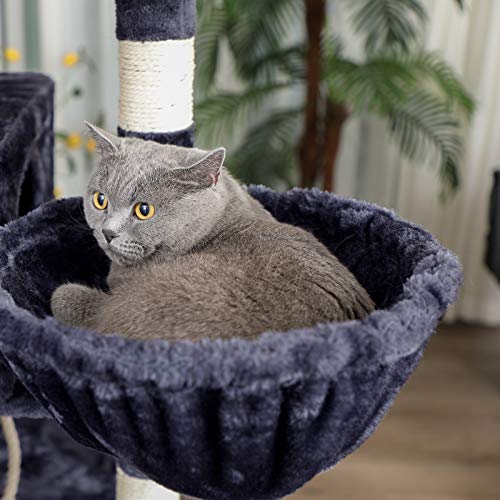 FEANDREA Árbol para Gatos, XXL, 164 cm, Gris Ahumado PCT087G01