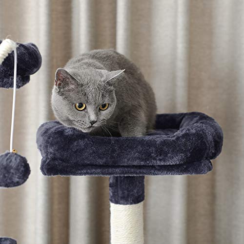 FEANDREA Árbol para Gatos, XXL, 164 cm, Gris Ahumado PCT087G01
