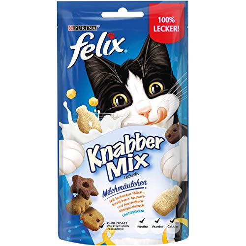 Felix Golosinas para Gatos Knabber Mix, Pack de 8 (8 Paquetes de 60 g)