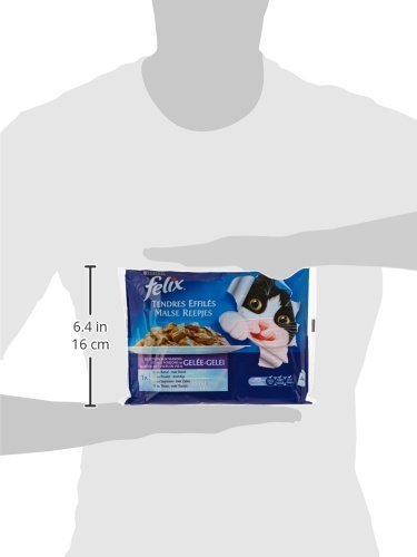 Felix Tiernos trozos en Salsa gelatinosa Comida para Gatos Adultos. Sabor y tamaño a Elegir.