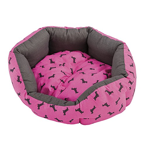 Ferplast 82248078W3 Domino 50 - Cama para Gatos y Perros (algodón, 50 x 40 x 18 cm), Color Rosa