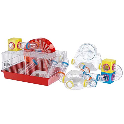 Ferplast CONEY ISLAND gabbia per criceti e topolini con grande ruota accessori inclusi, 50 x 35 x h 25 cm Bianco