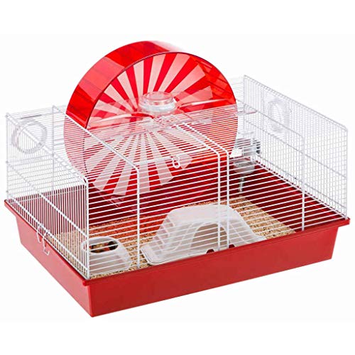 Ferplast CONEY ISLAND gabbia per criceti e topolini con grande ruota accessori inclusi, 50 x 35 x h 25 cm Bianco