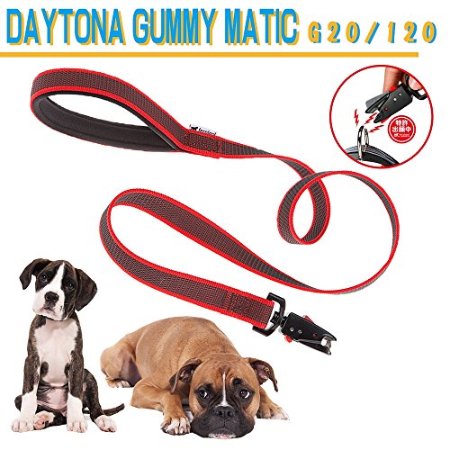 Ferplast - Correa para Perros Daytona Gummy Matic, Negro