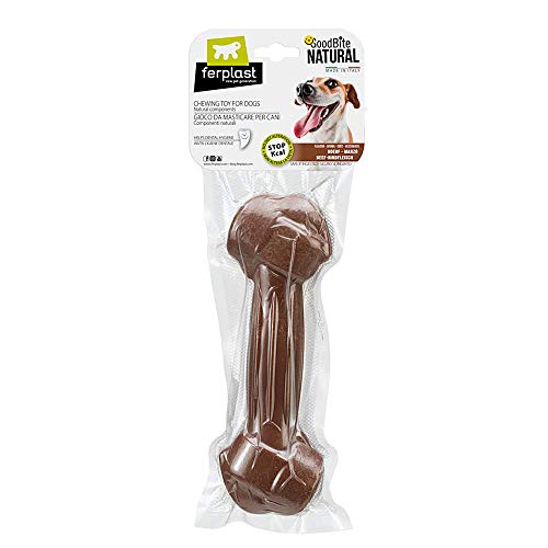 Ferplast Goodbite Natural XL Juguete Hueso para La Higiene Oral, Sabor A Vacuno, Perro Grande (20-35 Kg), Natural, 1 Pieza De 250G 1 Unidad 255 g