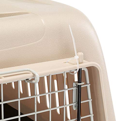 Ferplast Transportín para Perros de Talla Grande Atlas 50 Classic, con comedero, Puerta de Acero plastificado, Sistema de Cierre de Seguridad, Rejillas de ventilación, 55,5 x 81 x h 58 cm Verde