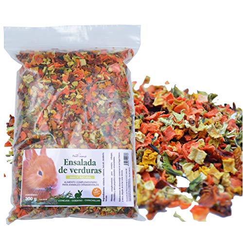 FINCA CASAREJO Snack Natural para Conejos, cobayas y Chinchillas - Ensalada de Verduras (1 Unidad)