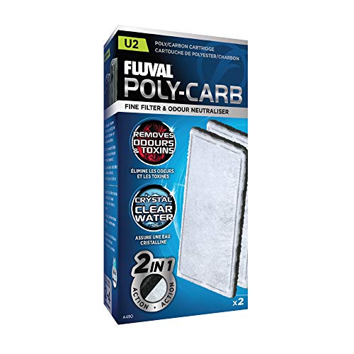 Fluval Carga Filtro Poli-Carbon, U2, 2 Unidades