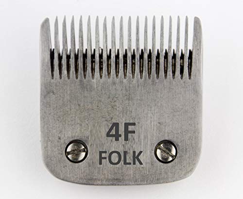 Folk Cabezal de Cuchilla Size 4F de la Serie A5 - Nº4F - De Corte Alto a 9.5 mm Cuchilla Acero. Peluqueria Canina