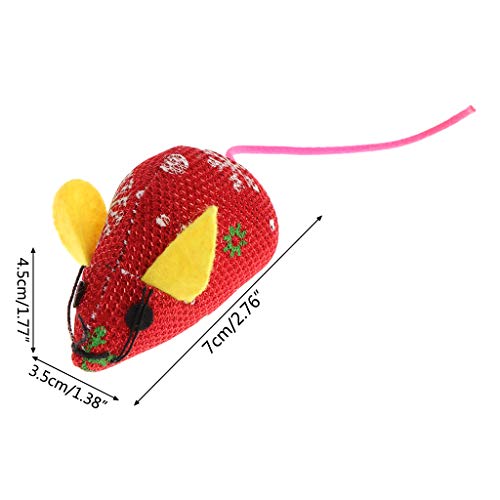 Forgun 5pcs Gato Juguetes Navidad Ratón Catnip Mascotas Gatito Teaser Interactivo Divertido Suministro