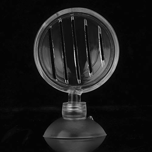 FOTABPYTITanque súper Blanco Copa de succión Copa de alimentación de Gusanos Rojos, alimentador de Acuario, para pequeños Peces(Glass Gap Cup)