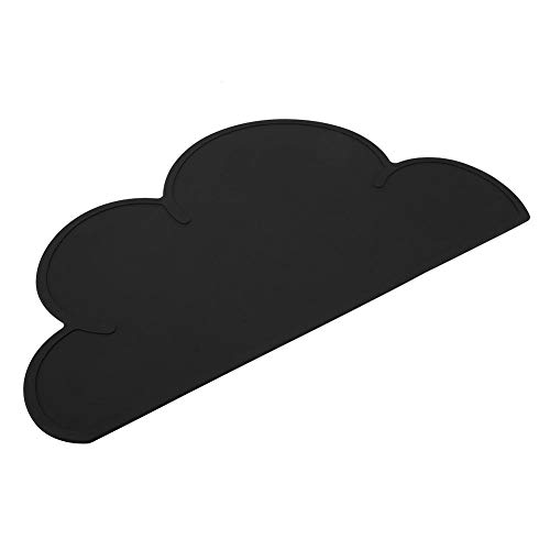 FTVOGUE Impermeable Lindo Forma de Nube Aumento del Borde Alimento para Mascotas Plato Cuenco Estera Cachorro de Perro Comida de Silicona Agua Agua Mantel(02)