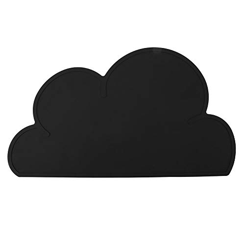 FTVOGUE Impermeable Lindo Forma de Nube Aumento del Borde Alimento para Mascotas Plato Cuenco Estera Cachorro de Perro Comida de Silicona Agua Agua Mantel(02)