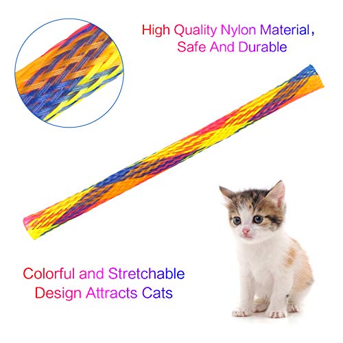 Fulushou 25 Piezas Juguete de Resorte para Gatos, Primavera Muelles en Espiral de Plástico, Juguetes Coloridos de Gatos en Espiral, Juguete del Gato por Gato Gatito Mascotas, Color Aleatorio
