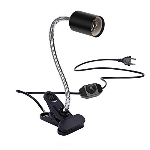 FuninCrea Porta lámparas con Clip, Lámpara de Abrazadera para Acuarios Lámparas con Soporte, Reptiles de Acuario/Lagartos/Tortugas/Serpientes