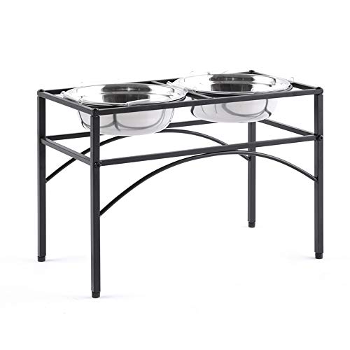 Funkeen - Soporte de alimentos doble para perros grandes o gatos (50 x 26 x 35 cm)