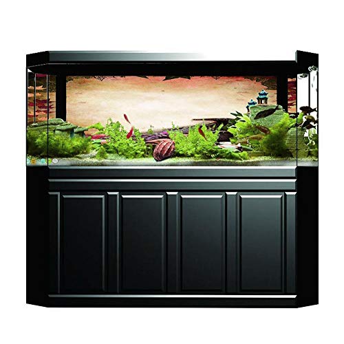 Furnoor Decoración del Tanque de Peces de PVC, Acuario Adhesivo, Adhesivo de póster de Fondo, Frutas y Verduras(122 * 46cm)