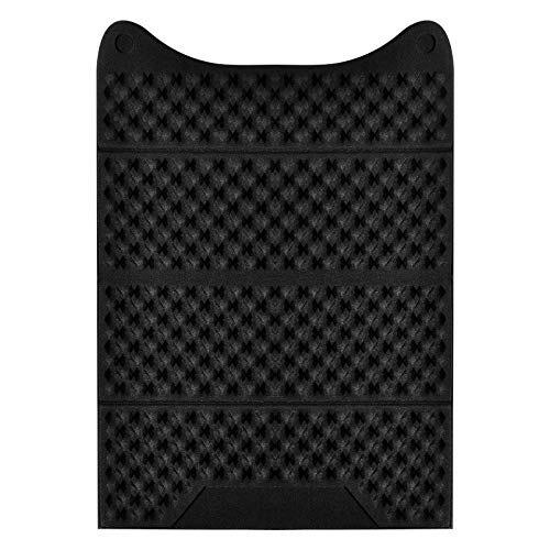 FurPaw Alfombra Gatos Arenero, Alfombrilla Mascotas Impermeable Fácil de Limpiar, Estera Arena para Gatos en Negro para Arenero Gatos Cubierto