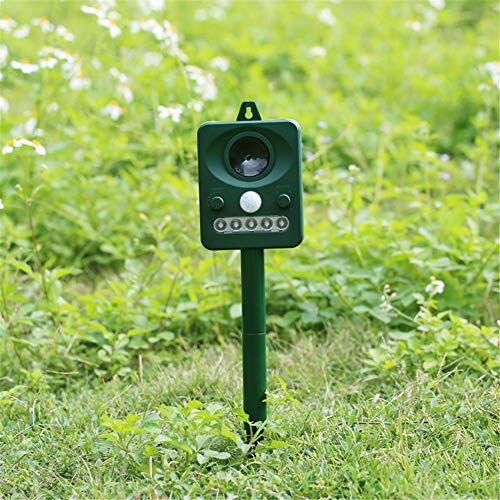 G-wukeer - Repelentes ultrasónicos para gatos, perros, pájaros, roedores, palomas martas, pilas o solares, frecuencia ajustable, protección del jardín contra los animales