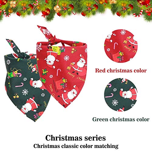 GABraden Pañuelo para perro con diseño de triángulo reversible, gorro de Papá Noel ajustable para perros