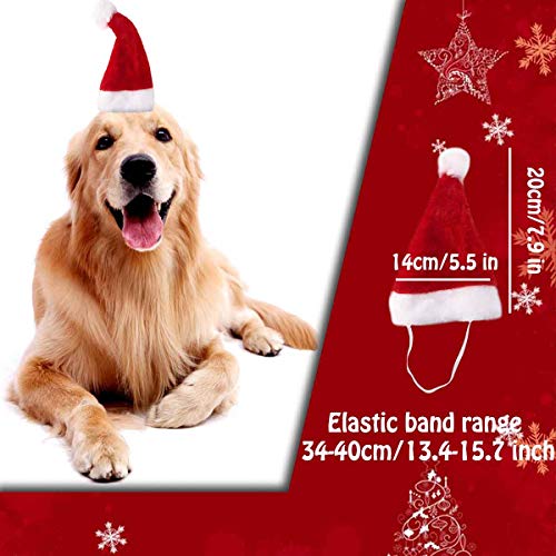 GABraden Pañuelo para perro con diseño de triángulo reversible, gorro de Papá Noel ajustable para perros