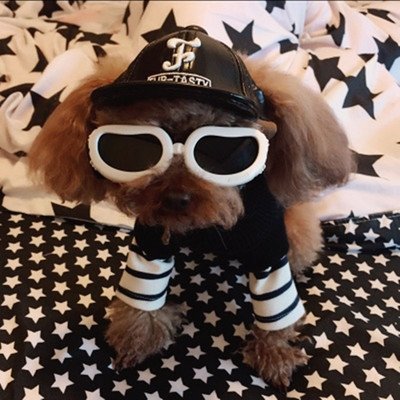 Gafas de sol para perros al aire libre Anti-UV Protección ocular gafas impermeables a prueba de viento antivaho para mascotas pequeñas cachorros perro gato (blanco)