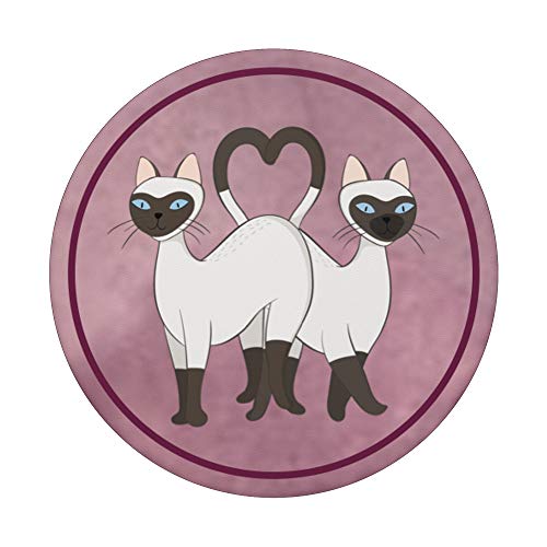 Gatos siameses enamorados - Cat Lady PopSockets PopGrip: Agarre intercambiable para Teléfonos y Tabletas