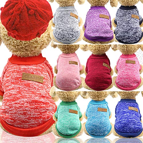 GFFGA Ropa para Perros Pelea de Cachorros cálida con Dos piernas Suéter de Lana para Gatos Ropa para Mascotas Ropa para Gatos одежда для собак-Pink, M, Estados Unidos