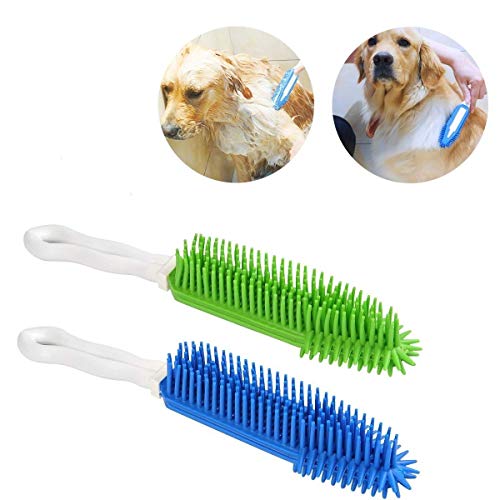 GHzzY Removedor de Vello para Mascotas - Removedor de Cepillo de Pelusa de Goma - Cepillo de Mano para Escoba para Mascotas de 2 Piezas para alfombras, automóviles, Muebles, Cuero y Ropa