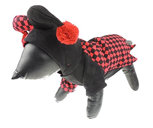 Glamour Girlz Disfraz de payaso pequeño de raza de perro solo gato divertido vestido hasta corte bufón traje de payaso niña niño jersey de disfraz XL