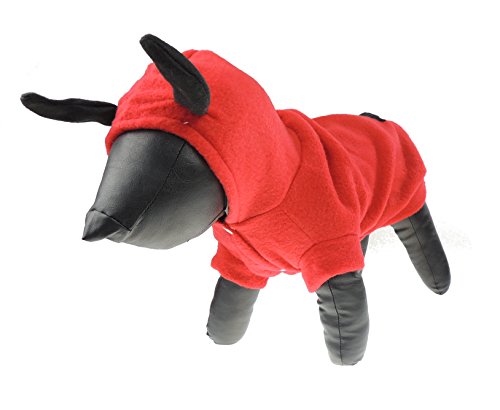 Glamour Girlz Disfraz divertido para niña y niño de raza de perro pequeño solo gato vestido divertido traje de diablo disfraz de jersey de cola XL