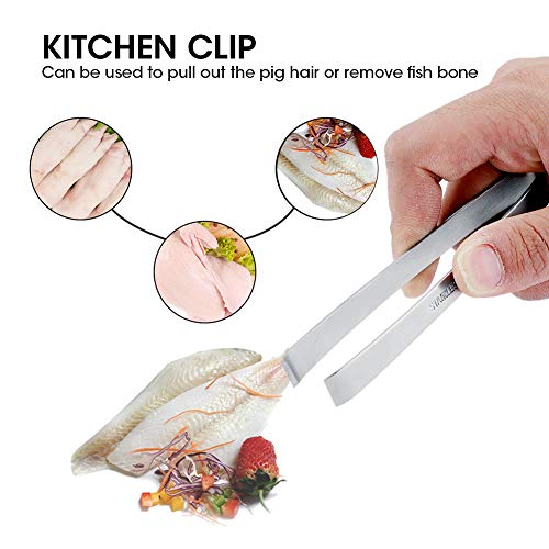 Gojiny Pinza de Hueso de Pescado Pinza de Piel de Espina de Pescado de Acero Inoxidable Pinzas de Hueso de Pescado Pinzas para Quitar El Pelo para Espina de Pescado