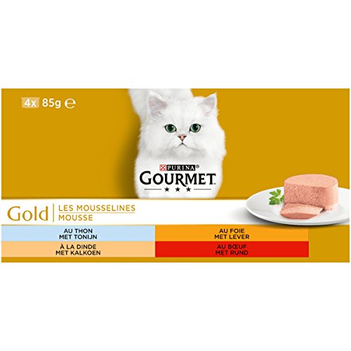 Gourmet Gold Les mousselines repas para Gato Adulto Sabor Diferentes