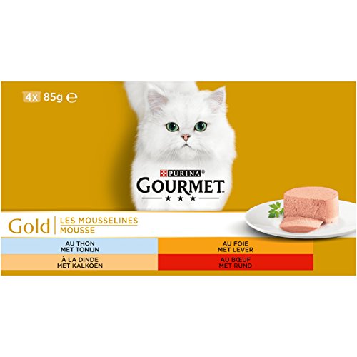Gourmet Gold Les mousselines repas para Gato Adulto Sabor Diferentes