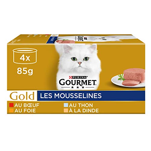 Gourmet Gold Les mousselines repas para Gato Adulto Sabor Diferentes
